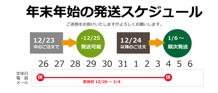 20252026年末年始定休