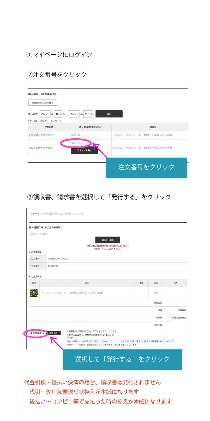 電子領収書　電子請求書　取得方法