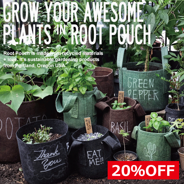 卸売 Root Pouch (ルーツポーチ) 【正規販売店】持ち手あり 非分解性 布製植木鉢 園芸用品 ガーデニング 雑貨 定価の20％OFF  【業者仕入向け】
